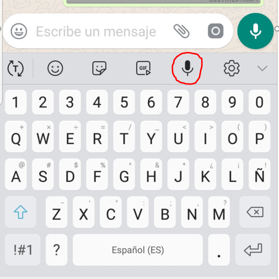 Micrófono de WhatsApp